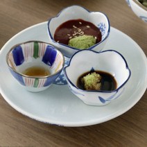 일본 도자기 종지 찬기 소스그릇 접시 모음, 03 유키노 색동종지