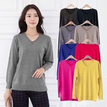 엄마옷 모슬린 브이넥 니트 티셔츠 TS109115마담 미시옷 50대 중년여성의류 60대 엄마옷 빅사이즈 할머니옷 여성옷