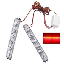 경광등 비상등차량용 비상 경고 주차 신호등 LED 스트로브 조명 점멸기 초고휘도 경찰 1 쌍, 04 빨간_01 6LED