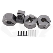 알루미늄 휠 육각 드라이브 허브 핀 나사 포함 RC 자동차 크롤러 HSP HPI Tamiya Traxxas 슬래시 5mm 6mm 7mm 8mm 9mm 10mm 11, Titanium 7mm