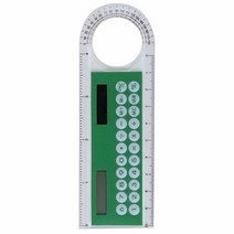 솔라 미니 계산기 다기능 돋보기 10cm 초박형 눈금자 학교 사무용품 5 색 사항, [02] green