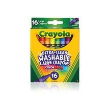 crayola) 크레욜라 울트라크린 워셔블 수성 굵은 크레용 분필, 16색세트