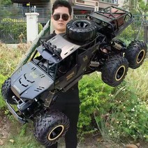 스카이RC 4륜구동 성인용 초강력 오프로드 대형 괴물 RC 카, 46cm(45km/블랙), 1개