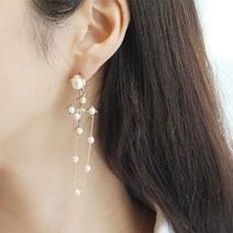 코지 여자 쎈언니st 커스텀 주얼리 크로스 체인 드롭 귀걸이