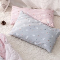 뱀부마이크로아기베개 커버포함 폭신구름솜 알러케어 마이크로화이버 항곰팡이 항박테리아 항아토피 항진드기 영유아베개 높낮이조절가능 폭신폭신베개 포근베개 몽글몽글솜, 그레이(베개커버+솜)