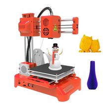 easythreed 미니 데스크탑 3d 프린터 어린이 3d 프린터 100x100x100mm 인쇄 크기 가열 침대 없음 pla 필라멘트 원 키 인쇄, 주황색, 영국, 다른