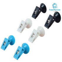 흡착 집게 걸이 강력 큐방 행거 고무장갑 행주 수납걸이 메모꽂이 현관 마스크걸이 유리부착, 오션 블루 2P x 3개