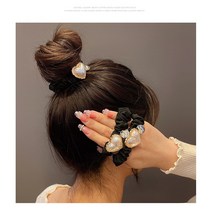 하트 오로라 진주 곱창머리끈 명품 머리끈 헤어 곱창밴드 스크런치 헤어슈슈