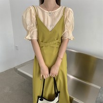 드레스날다 이모션 뷔스티에 스트랩 롱 원피스(mops1468)