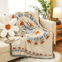 소파 블랭킷 북유럽 패턴 고급 캠핑 차박 러그