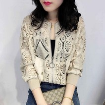 봄여름 여성 레이스 가디건 블라우스 루즈핏 긴팔 코트