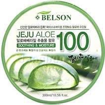 제주 알로에 베라 100 수딩 겔 젤 보습제 진정 300ml 천연 대용량 촉촉 건조한 피부에, 1개