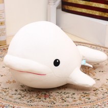 벨루가 흰 고래 봉제 인형 애착 돌핀 귀여운 쿠션 장난감 베개 홈 카페 장식 모찌 수면 굿즈, 흰색, 미디엄40x30x20cmcm