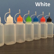 도예도구 도자기재료 도예재료Chzimade 5 개 30ml 리필 플라스틱 세라믹 도자기 도구 짤 수 있는 바늘 병, [02] white