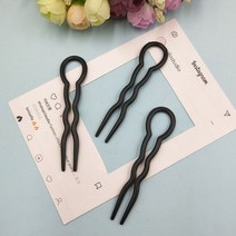 헤어 포크 U핀 3P 스타일링 올림머리 연출 업 비녀 클립 삔 뷰티 미용실 신부 고정 여자아이 긴머리