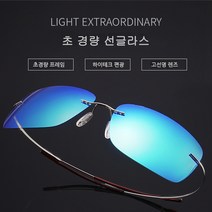 푸른바다피싱 Premium 티타늄 선글라스 초경량 가벼운 낚시선글라스, 그레이렌즈+블랙티타늄프레임