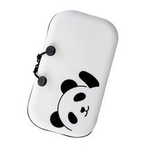 LIHITLAB PuniLabo 지퍼 파우치 19.1cm x 3.8cm(7.5인치 x 1.5인치) 그레이 캣(A7716-4), Large 7.5 × 1.5 inches, Panda