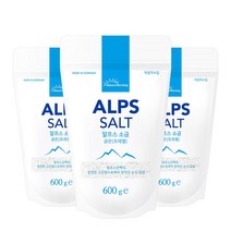 네이처모닝 알프스 소금 600g 굵은입자 펄솔트 독일직수입, 굵은입자 600g 3개