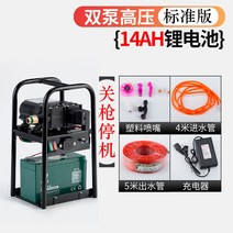 텃밭 고압 농산물 농약주기 물주기 휴대용 전기 소독 충전식 스프레이 지능형 분무기 세차가능 고압세척기, 듀얼 펌프 리튬 배터리의 표준 버전 (종료 및 종료)개