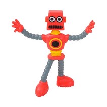 Figets Toys 크리 에이 티브 와이어 로봇 Twisted TDeformed 적 변화 인형 재미 감압 까다로운 어린이 장난, 02 1 Pcs red