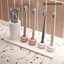 욕실 정리 모던 깔끔한 규조토 칫솔꽂이 세트 2인 4인, 규조토 칫솔꽂이 세트_2인, 1세트