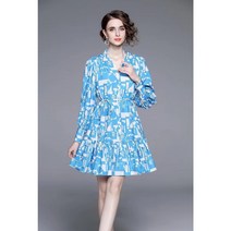 네이워에스엔 여자 고급 긴소매 정장 오피스 하객룩 원피스