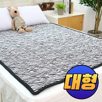 한일의료기 전기이불 빨아쓰는 전기요 캠핑용 전기매트 워셔블 전기장판, 대형, 무자계 극세사지브라