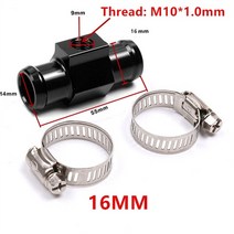 오토바이 koso water temperature mini meter for xmax250 300 nmax cb 400 cb500x sensor 온도계 온도 게이지 스쿠터 레이싱, 16mm