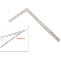 양면사용 꺽인자 철자 스틸자 쇠자 센티미터 인치 표기, 30cm - 1개