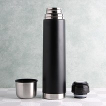 1L 블랙 원터치 진공보온병 /스텐보온병9-11, 없음