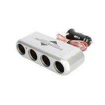 삼진퍼스트 SF 심플4구 차량용 멀티소켓 12V 24V, 블랙