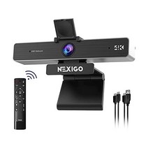 정품 NexiGo N960E 1080P 60FPS 웹캠(조명 포함 소프트웨어 고속 자동 초점 개인 정보 보호 커버 내장 USB 웹 카메라 듀얼 스테레오 마이크 Zoom 회, Webcam 4K
