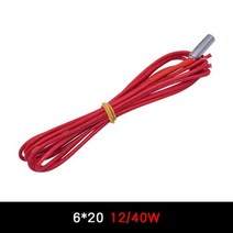 에어컨 부품 3D 프린터 카트리지 히터 12V 24V 40W 30W 6x20 Reprap 케이블 100cm J 헤드 핫 엔드 V6 MK8 PT100 히트 블록 wavgat용, [01] 12V 40W