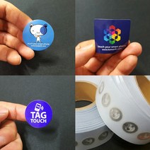 NFC 태그 스티커 칩 라벨 NTag213 국내산 최신형, D. PVC 스티커(투명)