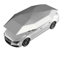주차천막 간이차고 Suv 전체 반자동 자동차 선 스크린 차양 모바일 카 포트 접이식 원격 제어 열 차폐 비 및 우박 보호, 4.8m grey Semi-auto