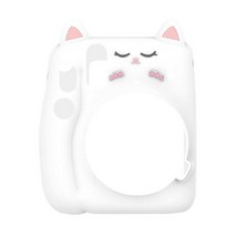 즉석카메라 폴라로이드 토이카메라 필름 사진기 여행 후지 귀여운 만화 고양이와 개 소프트 실리콘 카메라 쉘 인스탁스 미니 11 즉석 옵션, Cats