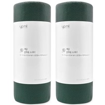 예밀 일회용 수세미 60매 X 2롤 주방 항균 위생수세미, 다크그린