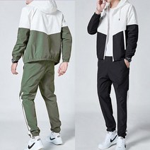 투톤 후드 + 바지 트레이닝 set