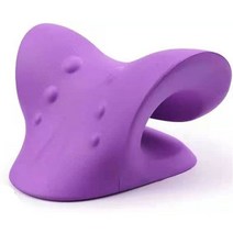 스트레칭 마사지기 마사지매트 매트 안마기 목과 어깨 릴렉서 목 들것 베개 마사지 릴리프 견인 요법 교정 통증 완화 경추, 자주색