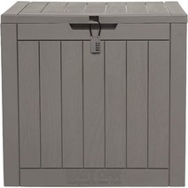 조립식 파티오 데크 박스 창고 농막 실내 야외 보관함 이스트오크, 그레이, 31갤런