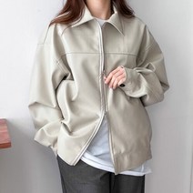 RD 레더 절개 자켓