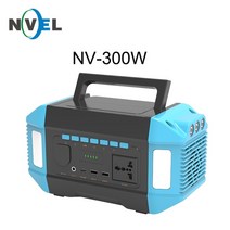 쉬운 휴대용 태양 발전기 발전소 300 w 220v 휴대용 배터리 usb DC QC AC 무선 충전기, Blue Black, 01 Blue Black