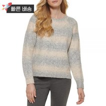 DKNY 여성용 옴브레 아늑한 크루넥 스웨터 헤더 아마/플린트 424645