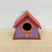 나무 친환경 새둥지 둥지 새집 새알통 색상 새 집 장식 원목 참새 내구성 앵무새 용품, L-대