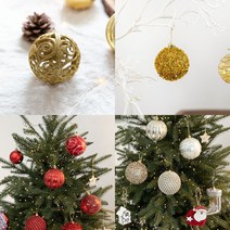 크리스마스 고급 트리 인테리어 장식 모음 플라워트리 볼장식, A03.멜랑쥬볼 80mm(6개입)-레드