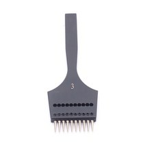 치즐 가죽공예 그리프 끌 가죽고수가죽 펀치 도구 샤프 헤드 교체 가능 찌르기 인두 이동식 라운드 홀 펀, 03 3mm 10 prong