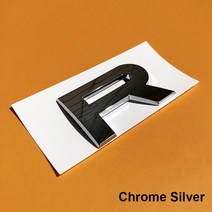 배기후드 교체 수리 ABS 자동차 스타일링 트렁크 로고 문자 엠블럼 레인지 스포츠 Evoque 후드 스티커, 04 chrome silver