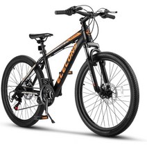 PEAKFIT Rycheer Elecony 성인용 24인치 산악 자전거 알루미늄 프레임 S, Black