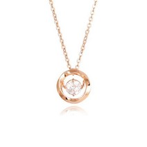 [OST] 오에스티 매장 인기! 심장박동 시뮬렛다이아 화이트 링스윙 실버 목걸이 OTN220904DPW [뉴코아인천점]