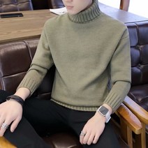 남성 겨울 스웨터 남성 터틀넥 풀오버 니트 아우터 레깅스 솔리드 코디
